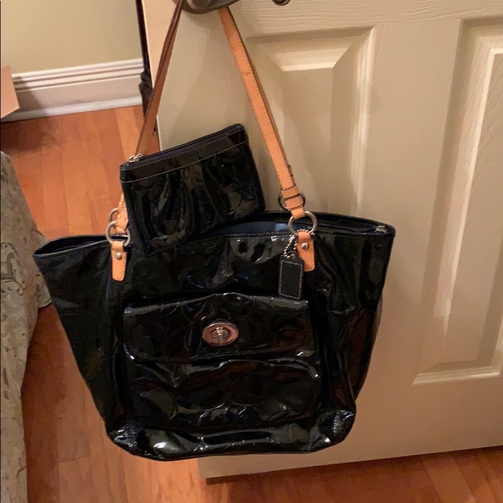 Coach tote with clutch
